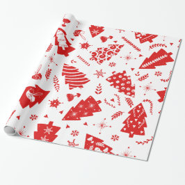 Scandinavisch kerstpatroon cadeaupapier