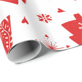 Scandinavisch kerstpatroon cadeaupapier (Rol Hoek)
