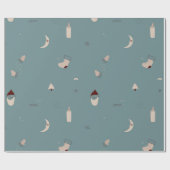 Scandinavisch kerstpatroon cadeaupapier (Vlak)