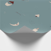 Scandinavisch kerstpatroon cadeaupapier (Hoek)