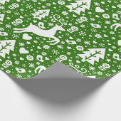 Scandinavisch kerstpatroon cadeaupapier (Hoek)