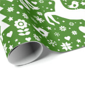 Scandinavisch kerstpatroon cadeaupapier (Rol Hoek)