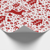 Scandinavisch kerstpatroon cadeaupapier (Hoek)