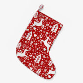 Scandinavisch kerstpatroon kleine kerstsok (Voorkant (Hangend))