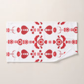 Scandinavisch kerstpatroon Modern Rosemaling Patte Bad Handdoek (Handdoek)