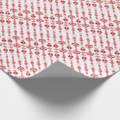 Scandinavisch kerstpatroon Modern Rosemaling Patte Cadeaupapier (Hoek)