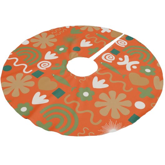 Scandinavisch kerstpatroon uit de middeleeuwen kerstboom rok (Gekanteld)