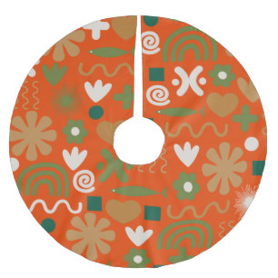 Scandinavisch kerstpatroon uit de middeleeuwen kerstboom rok