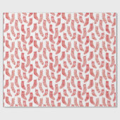 Scandinavisch kerstrood Wit Cadeaupapier (Vlak)