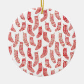Scandinavisch kerststootpatroon keramisch ornament (Voorkant)