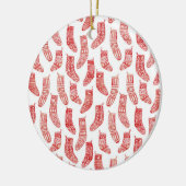 Scandinavisch kerststootpatroon keramisch ornament (Links)