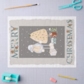 Scandinavisch kerstwinterdier tissuepapier (Craft)