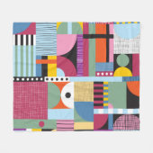 Scandinavisch kleurig patroon fleece deken (Voorkant (Horizontaal))