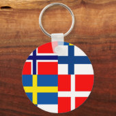 Scandinavisch kwartet sleutelhanger (Voorkant)
