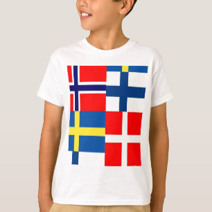 Scandinavisch kwartet t-shirt