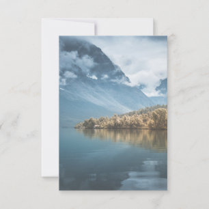 Scandinavisch landschapsfotokaart RSVP kaartje