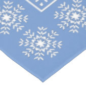 Scandinavisch lichtblauw en witte sneeuwvlok tafelkleed (Gekanteld)