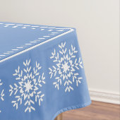 Scandinavisch lichtblauw en witte sneeuwvlok tafelkleed (Voorbeeld)