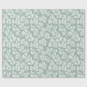 Scandinavisch lichtgroen blad salie bloemmotief cadeaupapier (Vlak)
