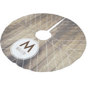 Scandinavisch lichthout en witte dun pijlen kerstboom rok (Gekanteld)