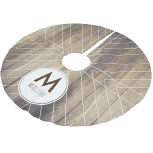 Scandinavisch lichthout en witte dun pijlen kerstboom rok