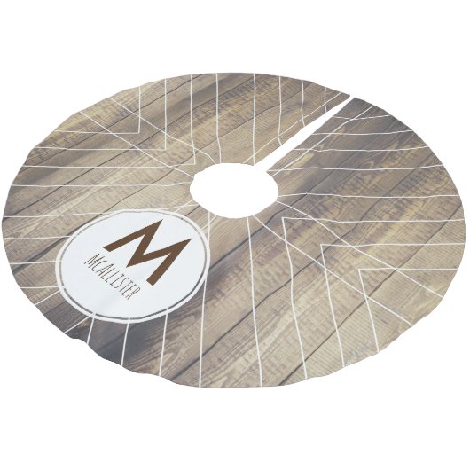 Scandinavisch lichthout en witte dun pijlen kerstboom rok (Gekanteld)