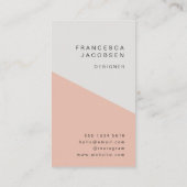 Scandinavisch | Minimale Scandi Roze Coral Modern Visitekaartje (Achterkant)