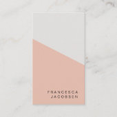 Scandinavisch | Minimale Scandi Roze Coral Modern Visitekaartje (Voorkant)