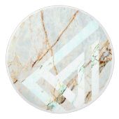 Scandinavisch minimalistisch geometrisch beige mar keramische knop (Voorkant)