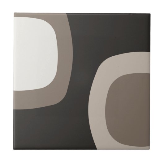 Scandinavisch minimalistisch kunstbeige tegeltje (Voorkant)