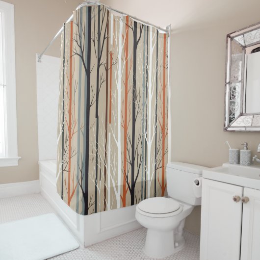 Scandinavisch Natuur douchegordijn (In situ)