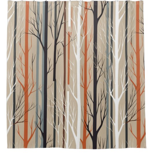 Scandinavisch Natuur douchegordijn (Voorkant)