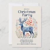 Scandinavisch Noords herten Kerstfeest Kaart (Voorkant)