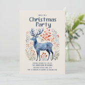Scandinavisch Noords herten Kerstfeest Kaart (Staand voorkant)