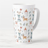 Scandinavisch Noords Kerstvakantie Winter Latte Mok (Rechterhoek)