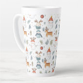 Scandinavisch Noords Kerstvakantie Winter Latte Mok (Linkerhoek)