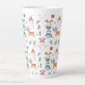 Scandinavisch Noords Kerstvakantie Winter Latte Mok (Voorkant)