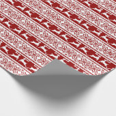 Scandinavisch noordse kerstrendierrenier cadeaupapier (Hoek)