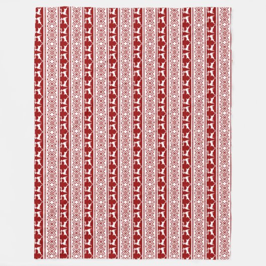 Scandinavisch noordse kerstrendierrenier fleece deken (Voorkant)