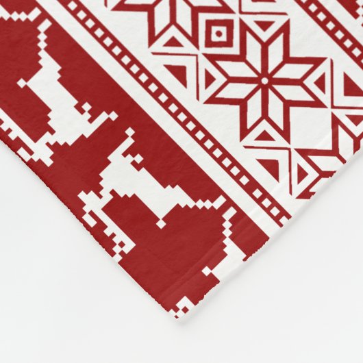 Scandinavisch noordse kerstrendierrenier fleece deken (Hoek)