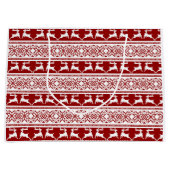 Scandinavisch noordse kerstrendierrenier groot cadeauzakje (Voorkant)