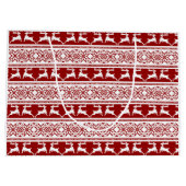 Scandinavisch noordse kerstrendierrenier groot cadeauzakje (Achterkant)