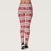 Scandinavisch noordse kerstrendierrenier leggings (Achterkant)