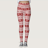 Scandinavisch noordse kerstrendierrenier leggings (Voorkant)