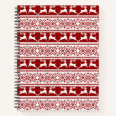 Scandinavisch noordse kerstrendierrenier notitieboek (Voorkant)