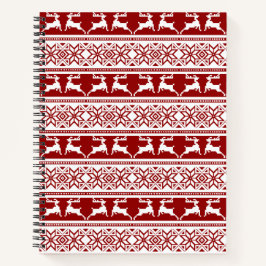 Scandinavisch noordse kerstrendierrenier notitieboek