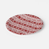 Scandinavisch noordse kerstrendierrenier papieren bordje (Gekanteld)