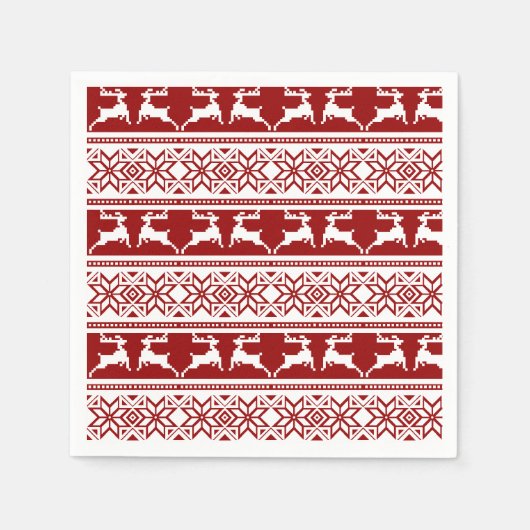 Scandinavisch noordse kerstrendierrenier servet (Voorkant)