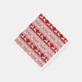 Scandinavisch noordse kerstrendierrenier servet (Hoek)