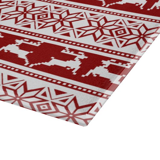 Scandinavisch noordse kerstrendierrenier snijplank (Hoek)